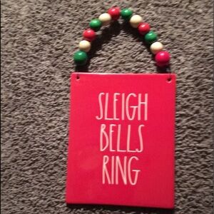 Rae Dunn Artisan Collection Wall Hanging “Sleigh Bells Ring”